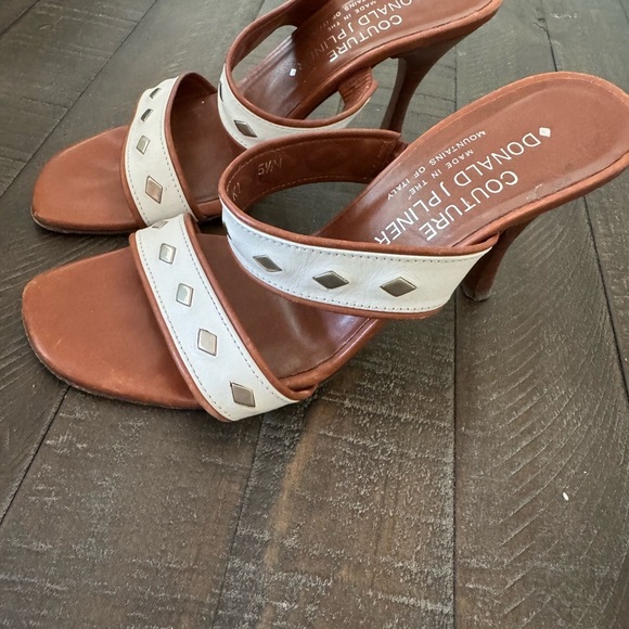 Donald J. Pliner Nikki Leather Square Toe Slides 5.5 M - Picture 4 of 7